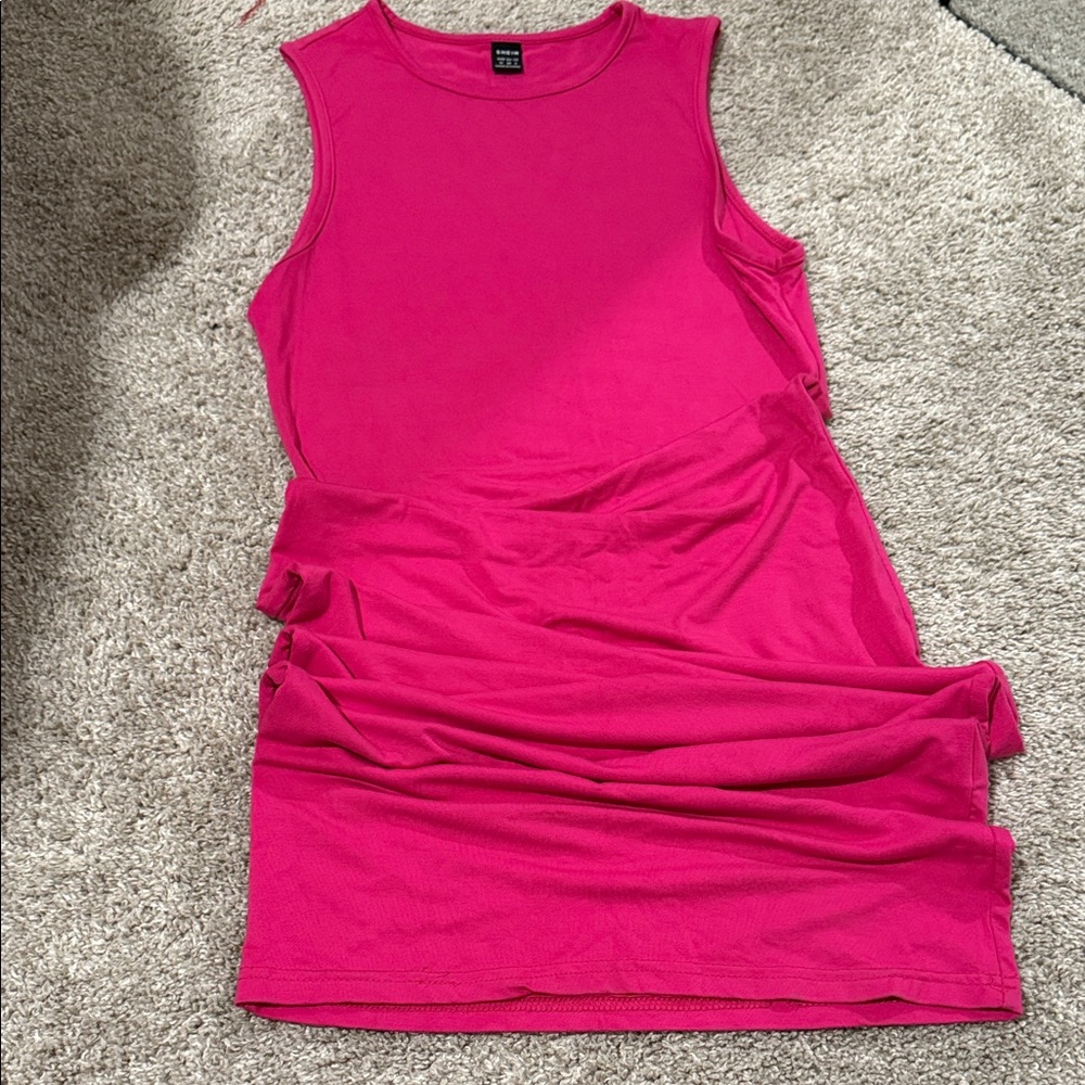 Vibrant Pink Sleeveless Dress